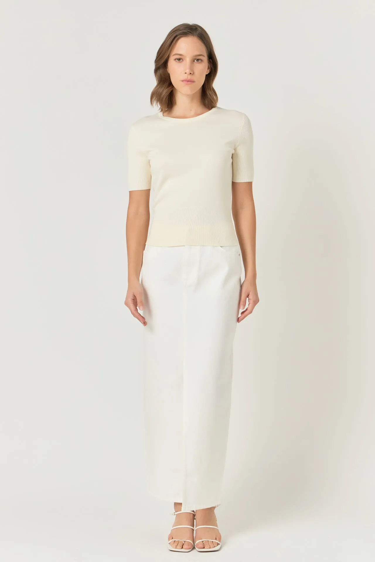 Denim Maxi Skirt sold by Endless Rose