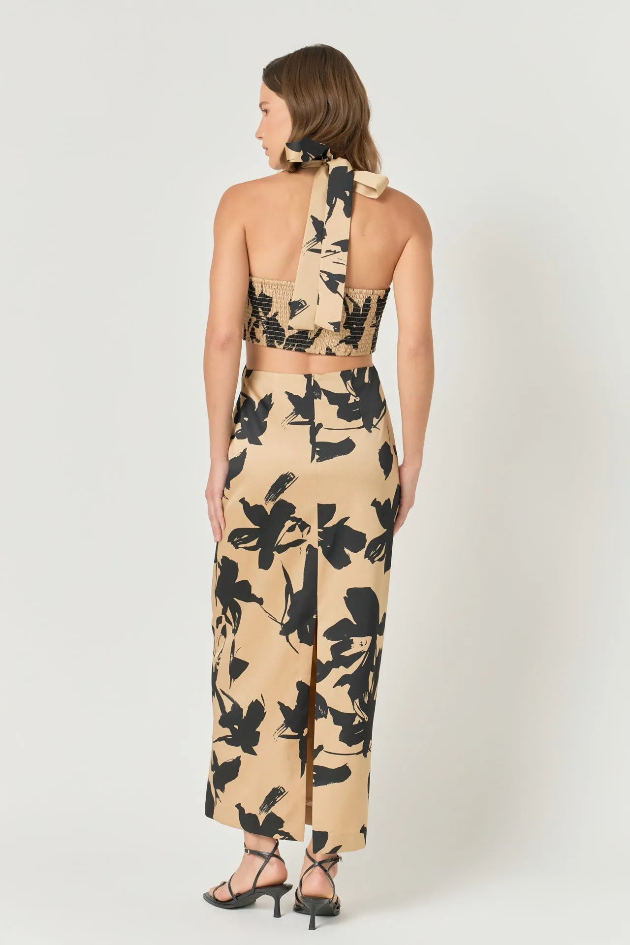 Halter Ring Printed Maxi Dress sold by Endless Rose product image thumbnail 4