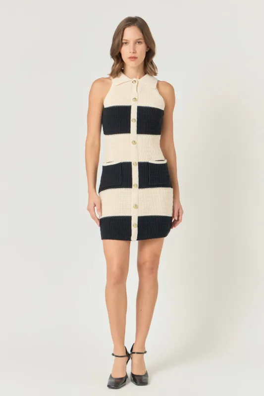 Striped Crochet Knit Dress sold by Endless Rose