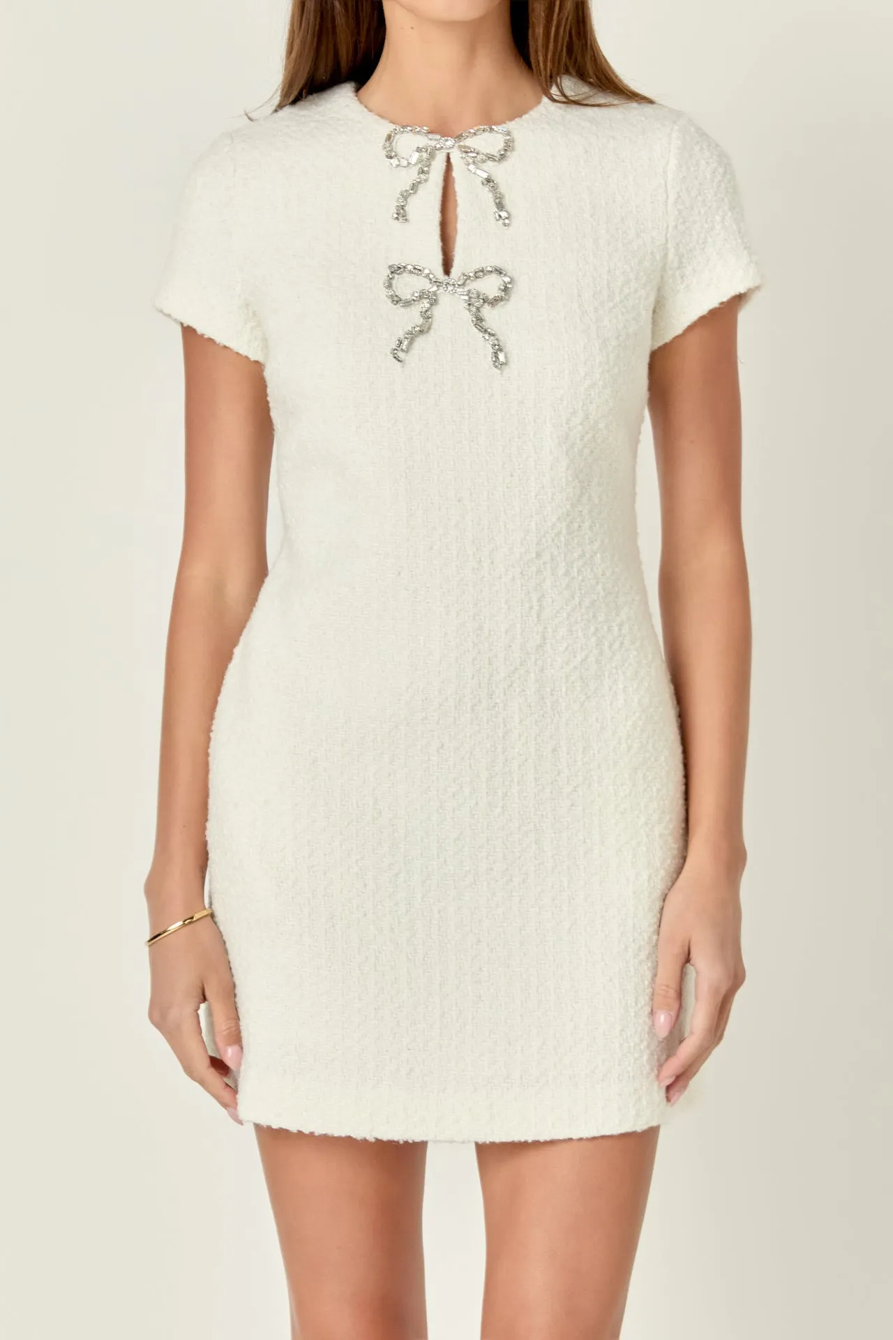 Bow Embellished Mini Dress sold by Endless Rose product image thumbnail 2