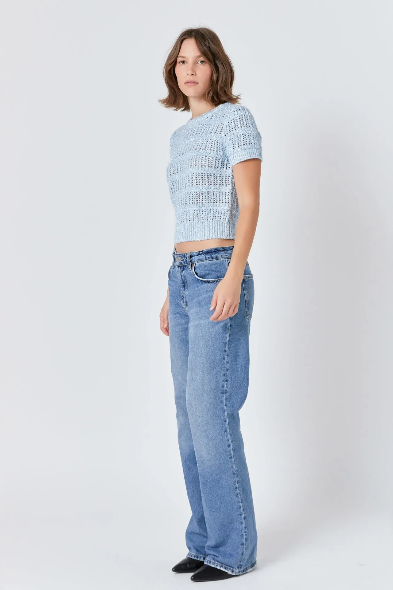 Sequins Short Sleeve Top sold by Endless Rose product image thumbnail 3