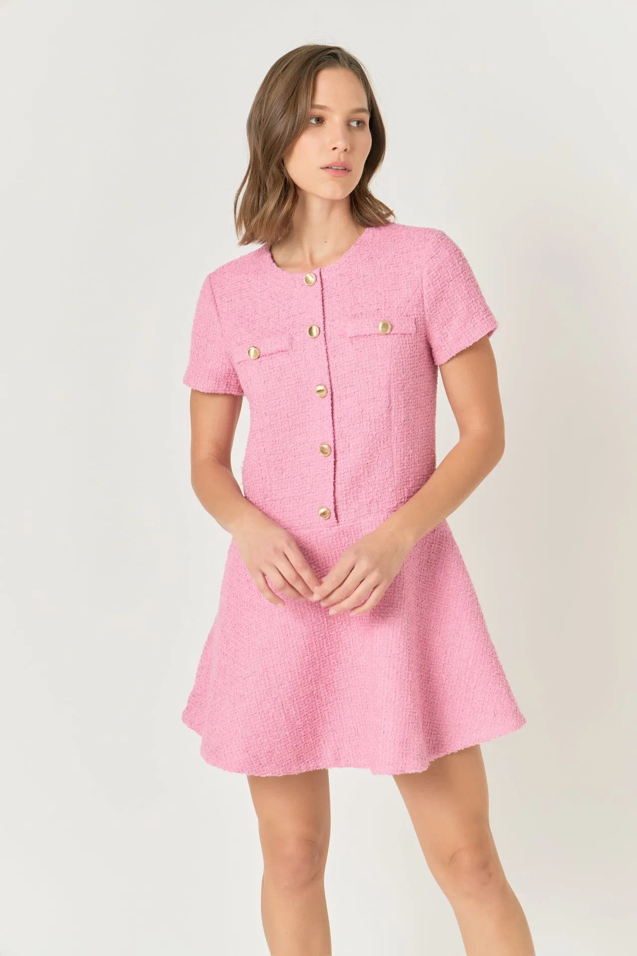 Tweed A Line Mini Dress sold by Endless Rose product image thumbnail 5