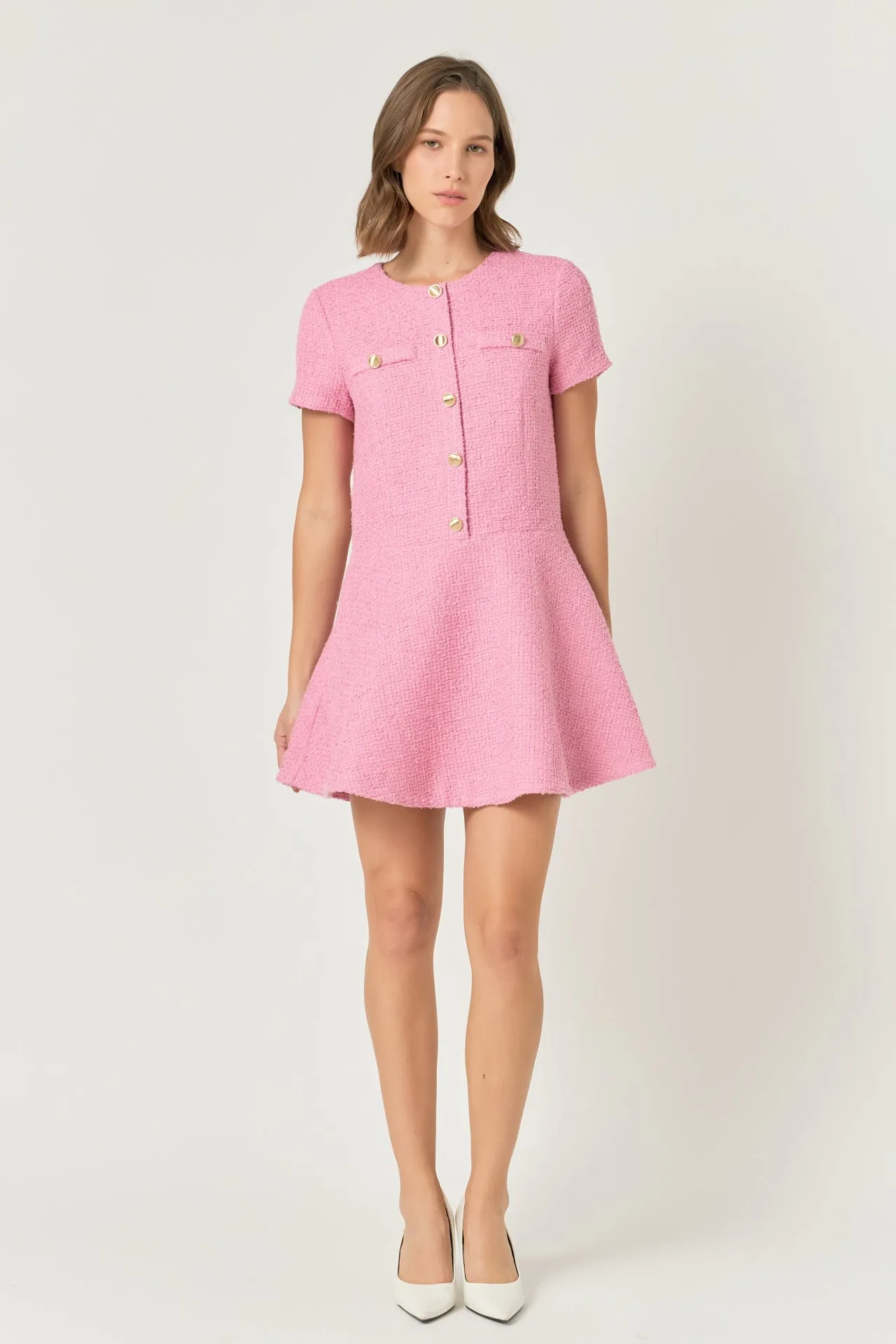 Tweed A Line Mini Dress sold by Endless Rose