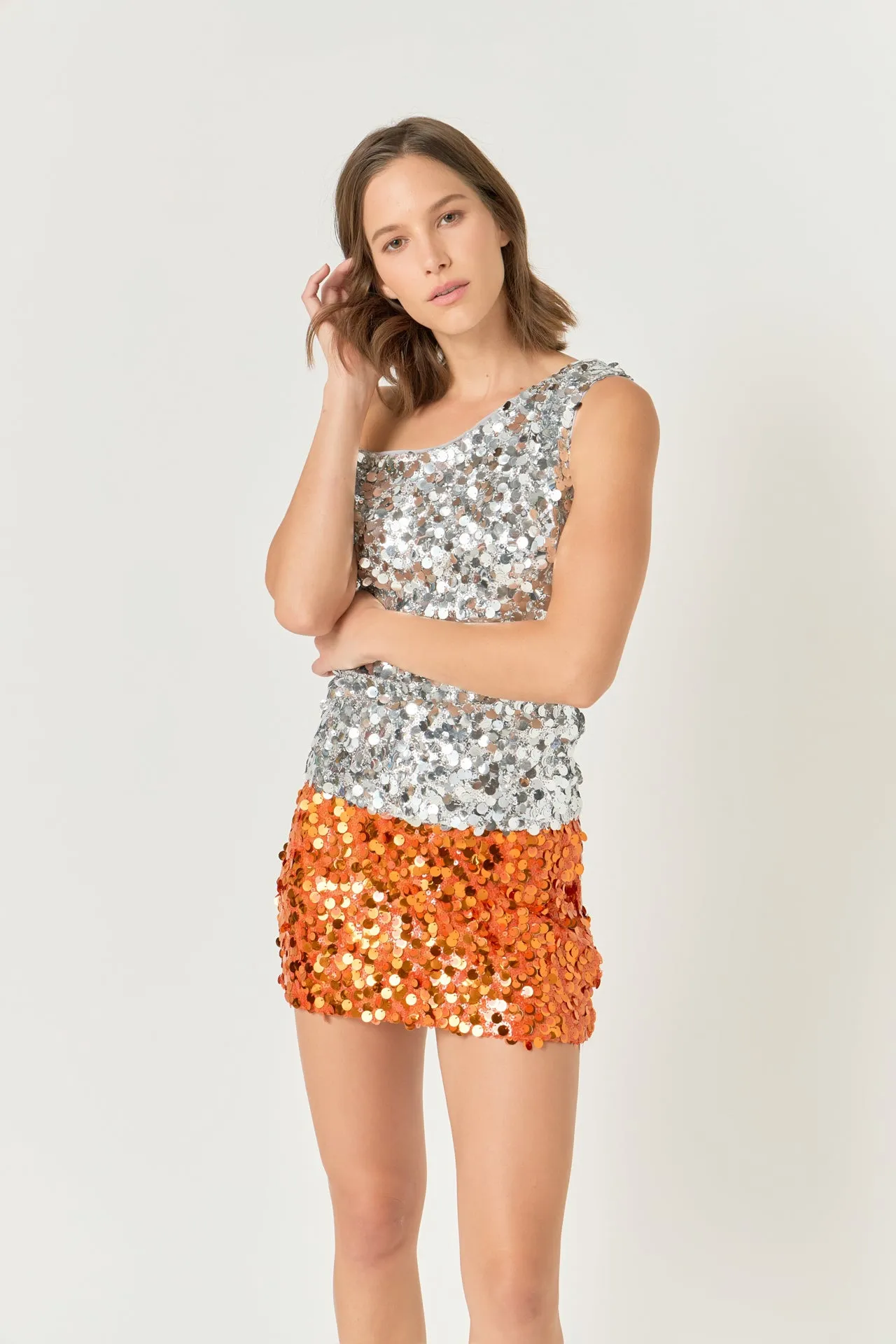 Multi Sequins Mini Skirt sold by Endless Rose product image thumbnail 5