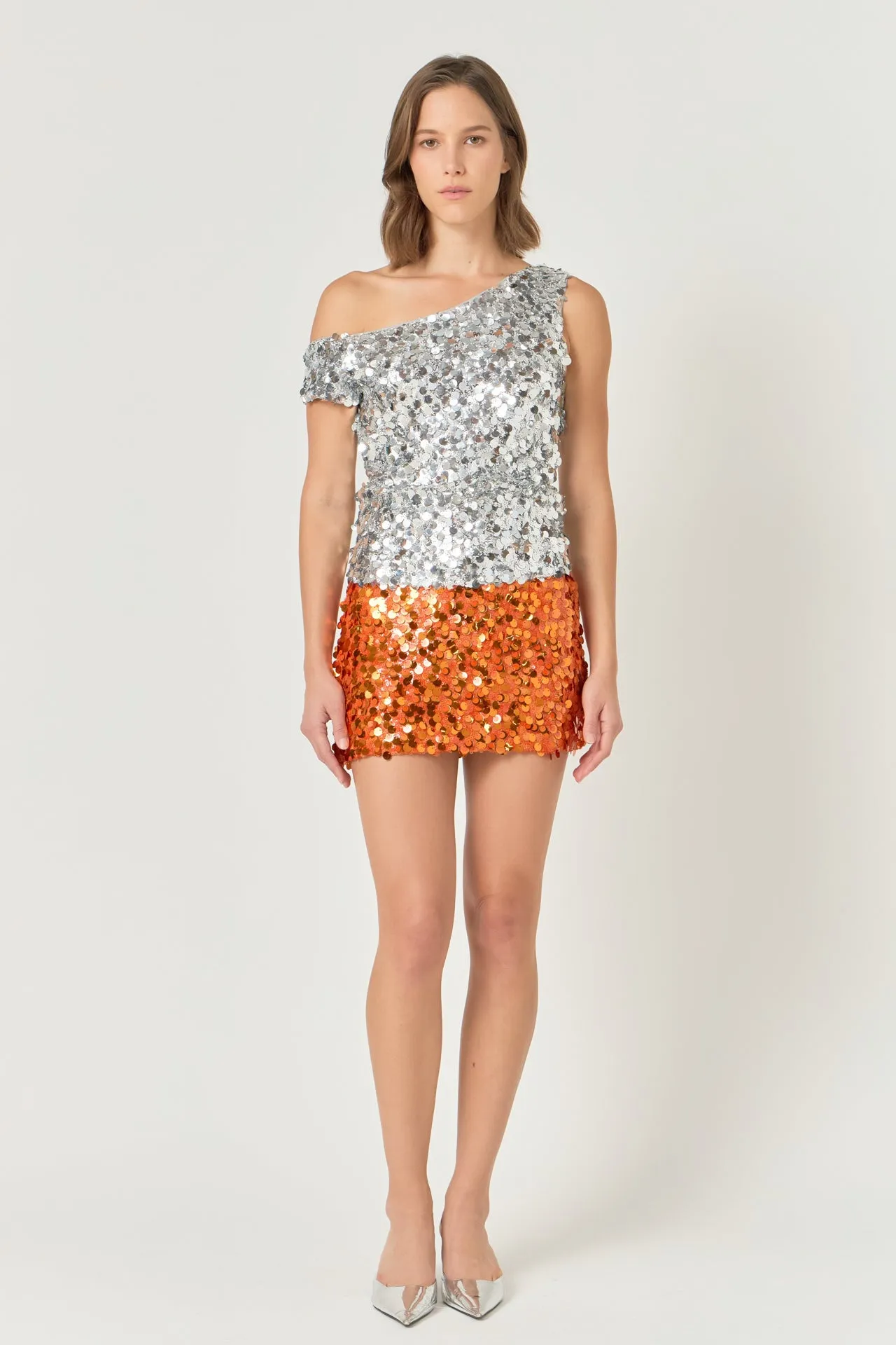Multi Sequins Mini Skirt sold by Endless Rose