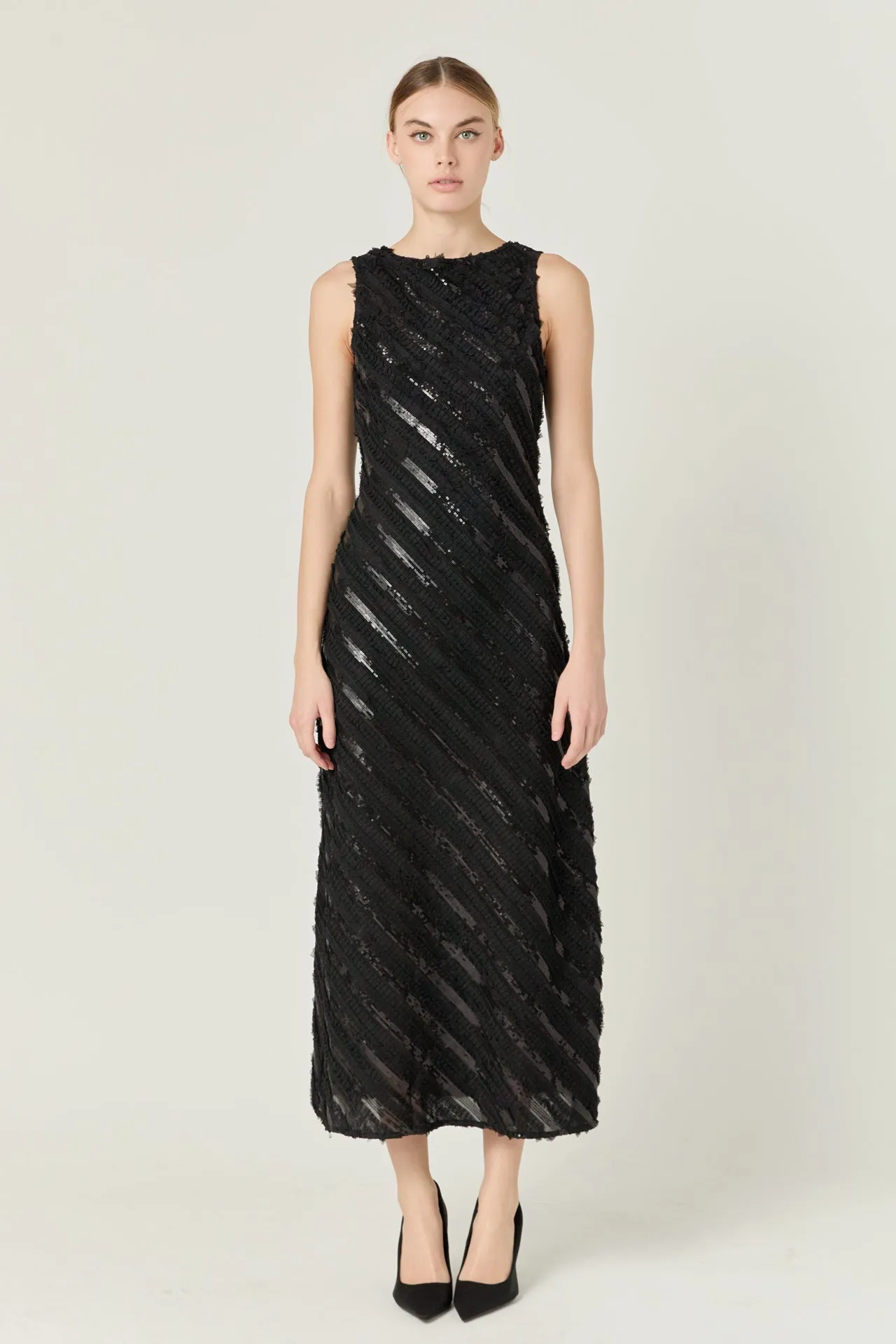 Textured Sleeveless Maxi Dress sold by Endless Rose