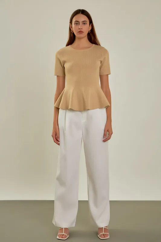 Flare Detail Knit Top sold by Endless Rose