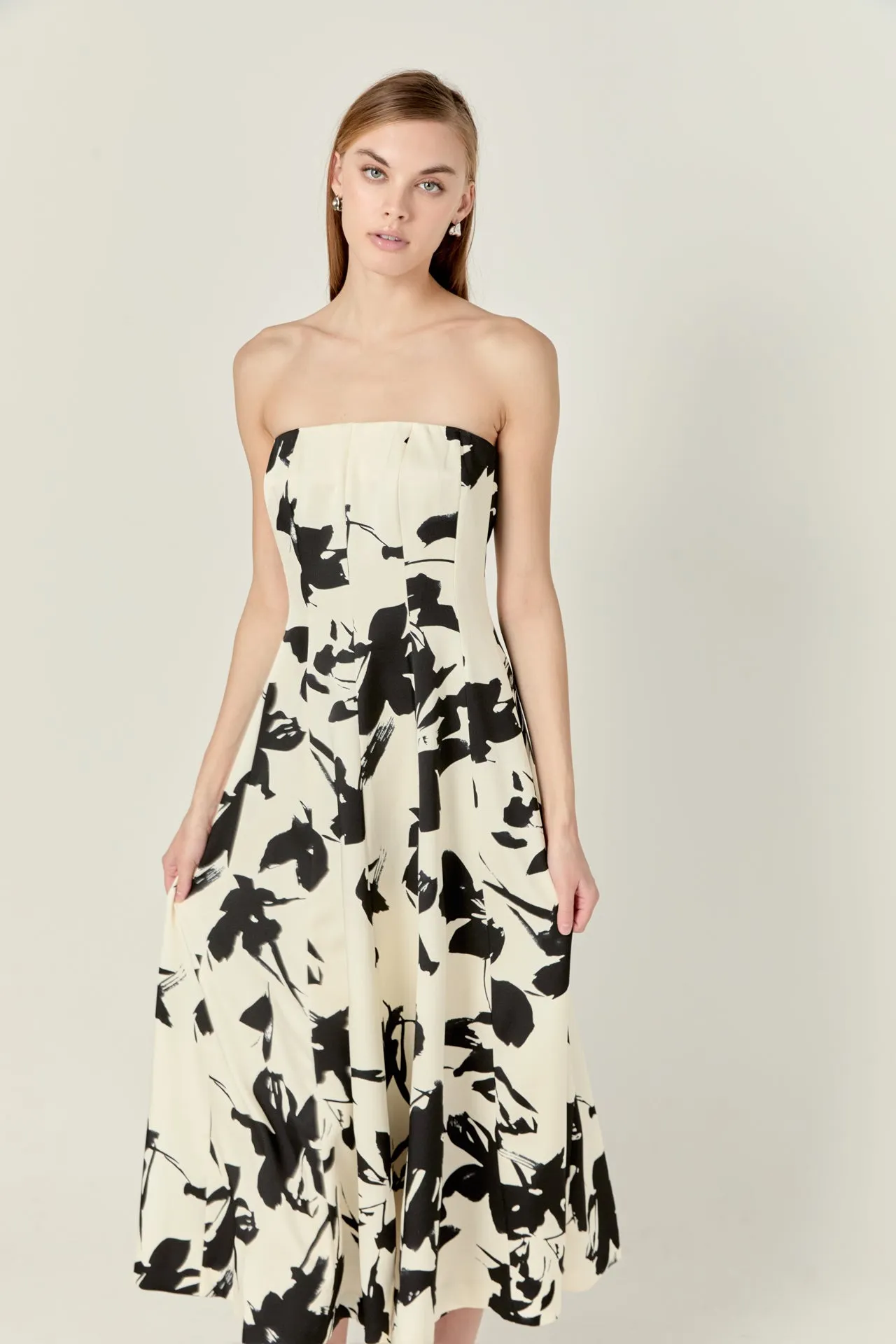 Strapless Flounced Midi Dress sold by Endless Rose product image thumbnail 5