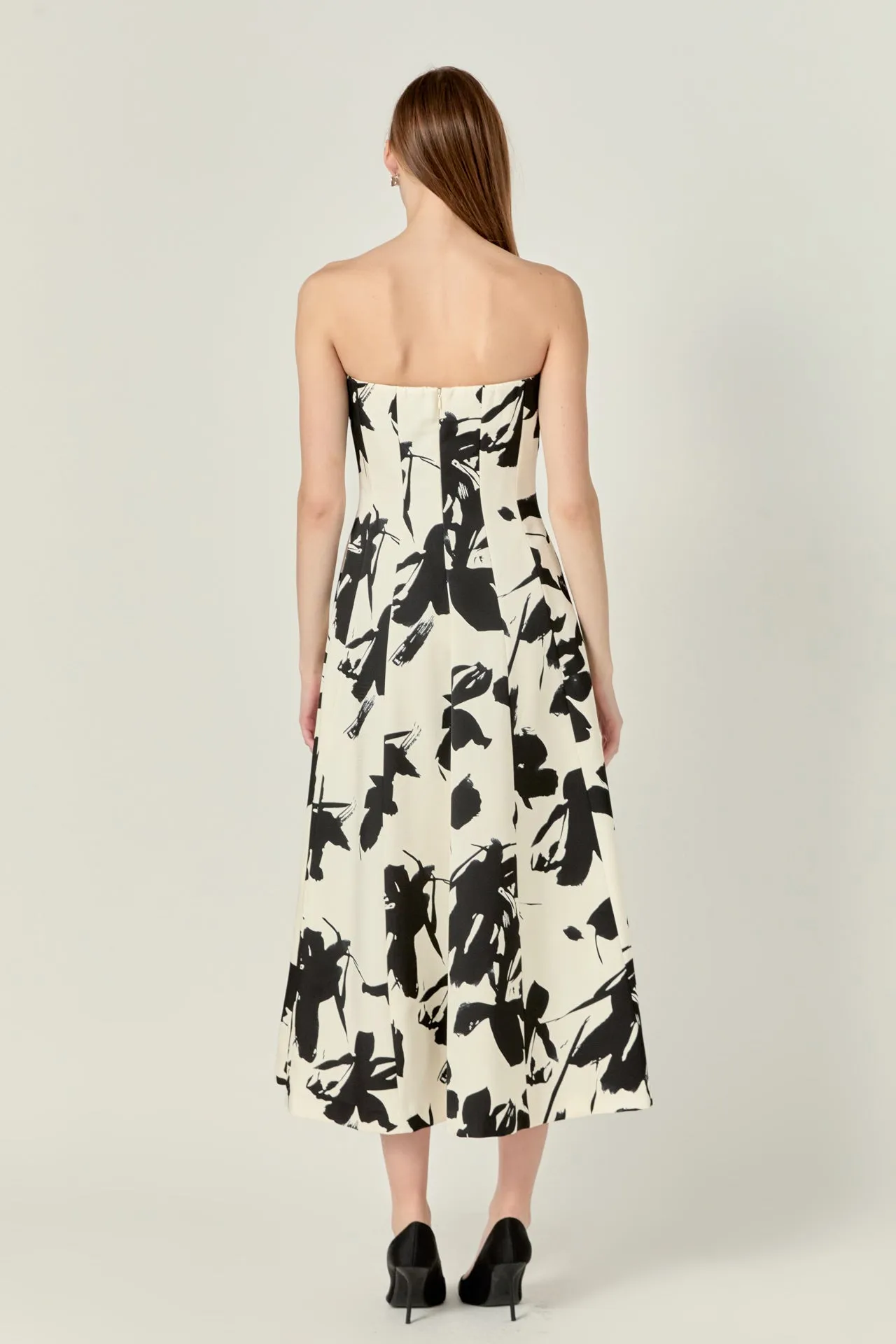 Strapless Flounced Midi Dress sold by Endless Rose product image thumbnail 4