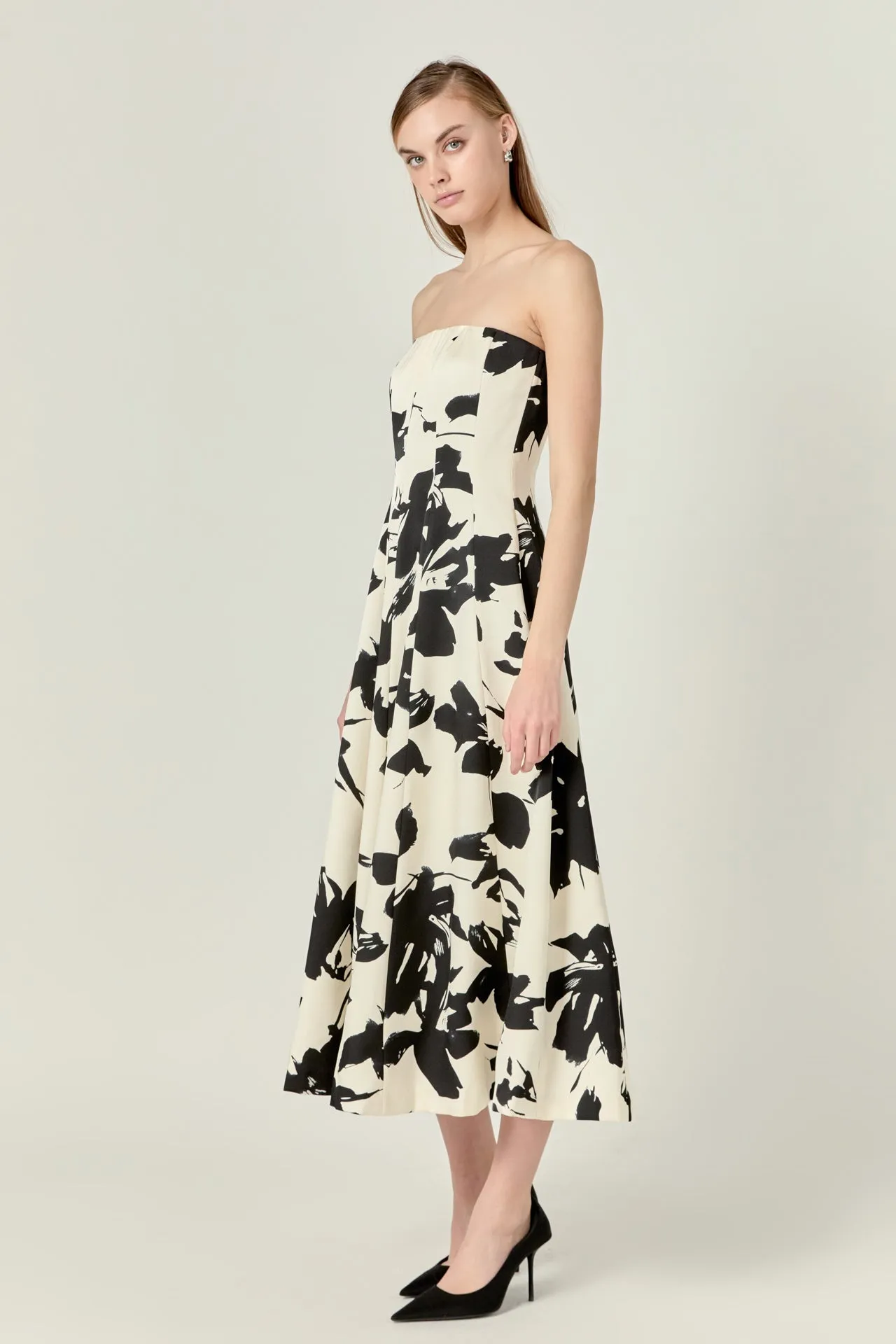 Strapless Flounced Midi Dress sold by Endless Rose product image thumbnail 3