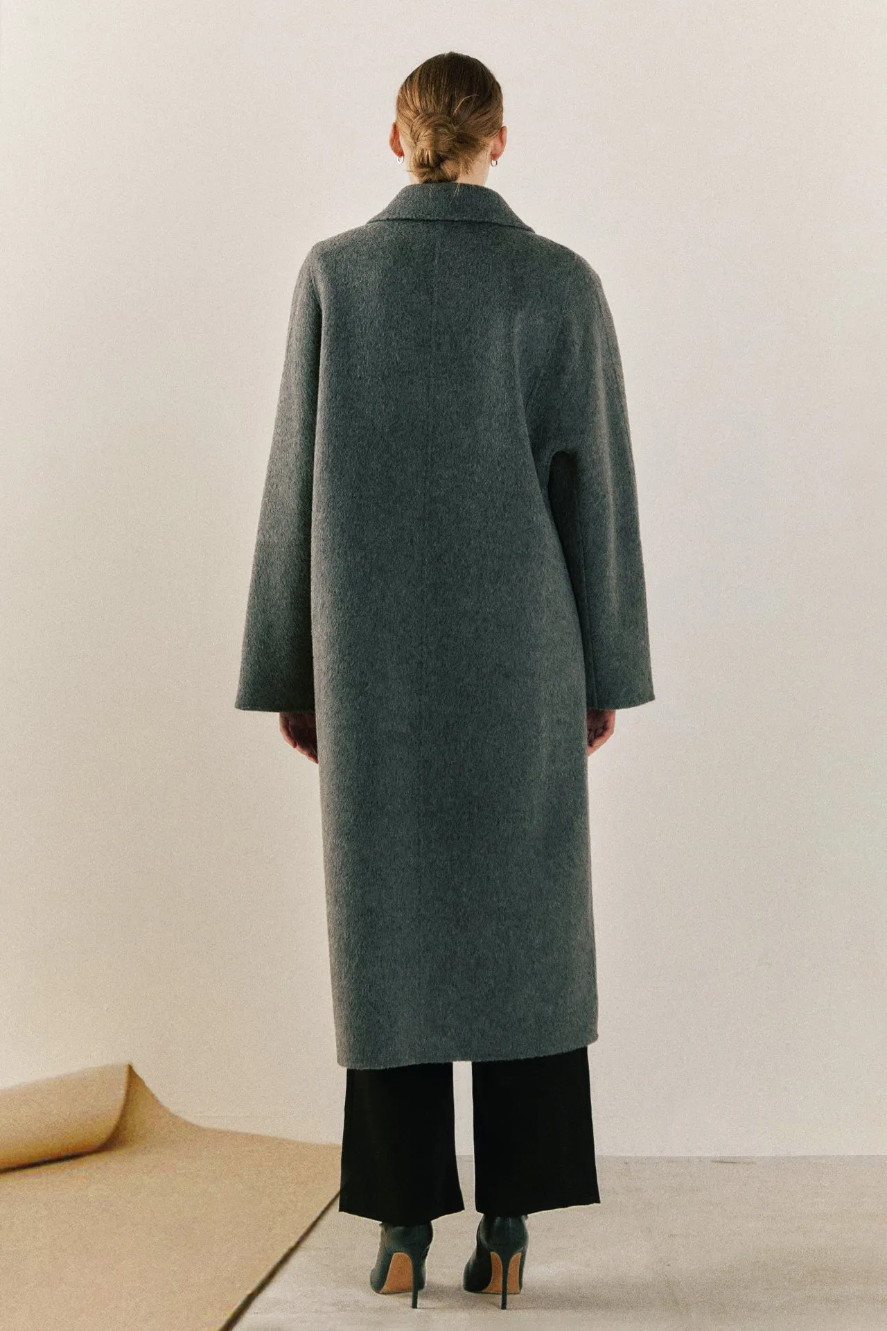 Double Breasted Handmade Blend Maxi Coat sold by Endless Rose product image thumbnail 5