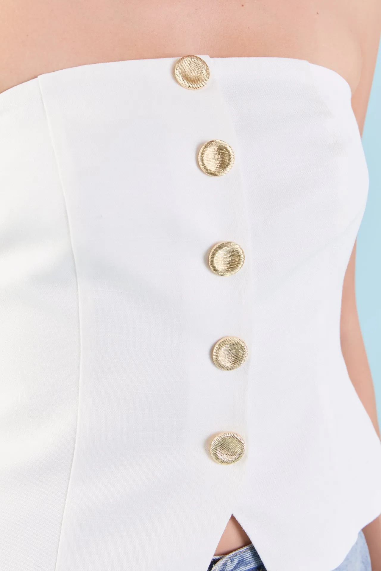 Strapless Linen Top sold by Endless Rose product image thumbnail 2