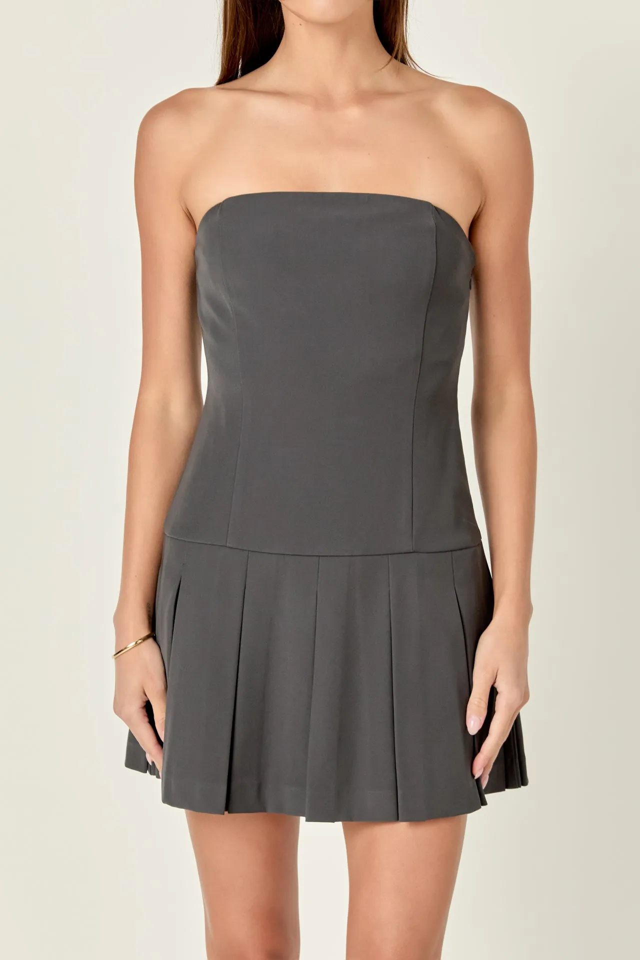 Strapless Pleated Mini Dress sold by Endless Rose product image thumbnail 2