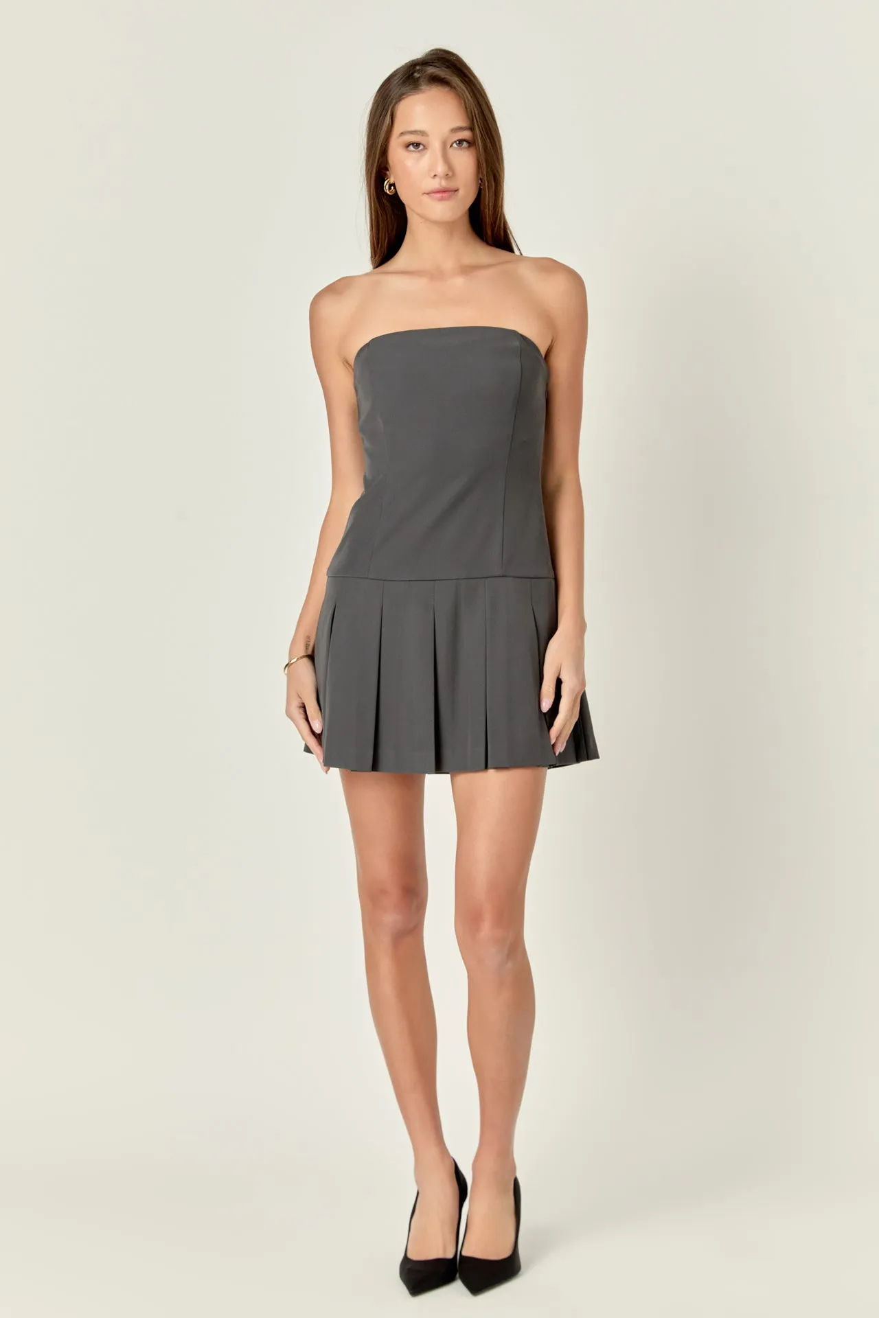 Strapless Pleated Mini Dress sold by Endless Rose