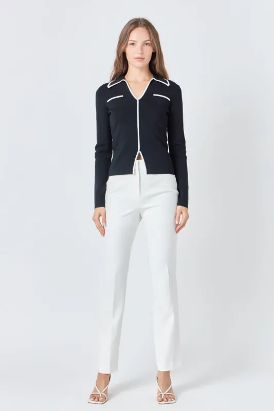 Binded Collared Top sold by Endless Rose