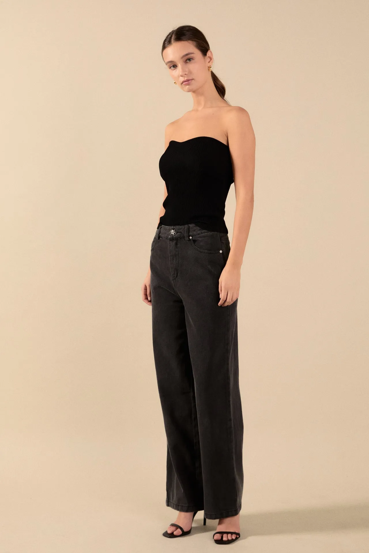 Wide Leg High Waisted Jeans sold by Endless Rose product image thumbnail 3