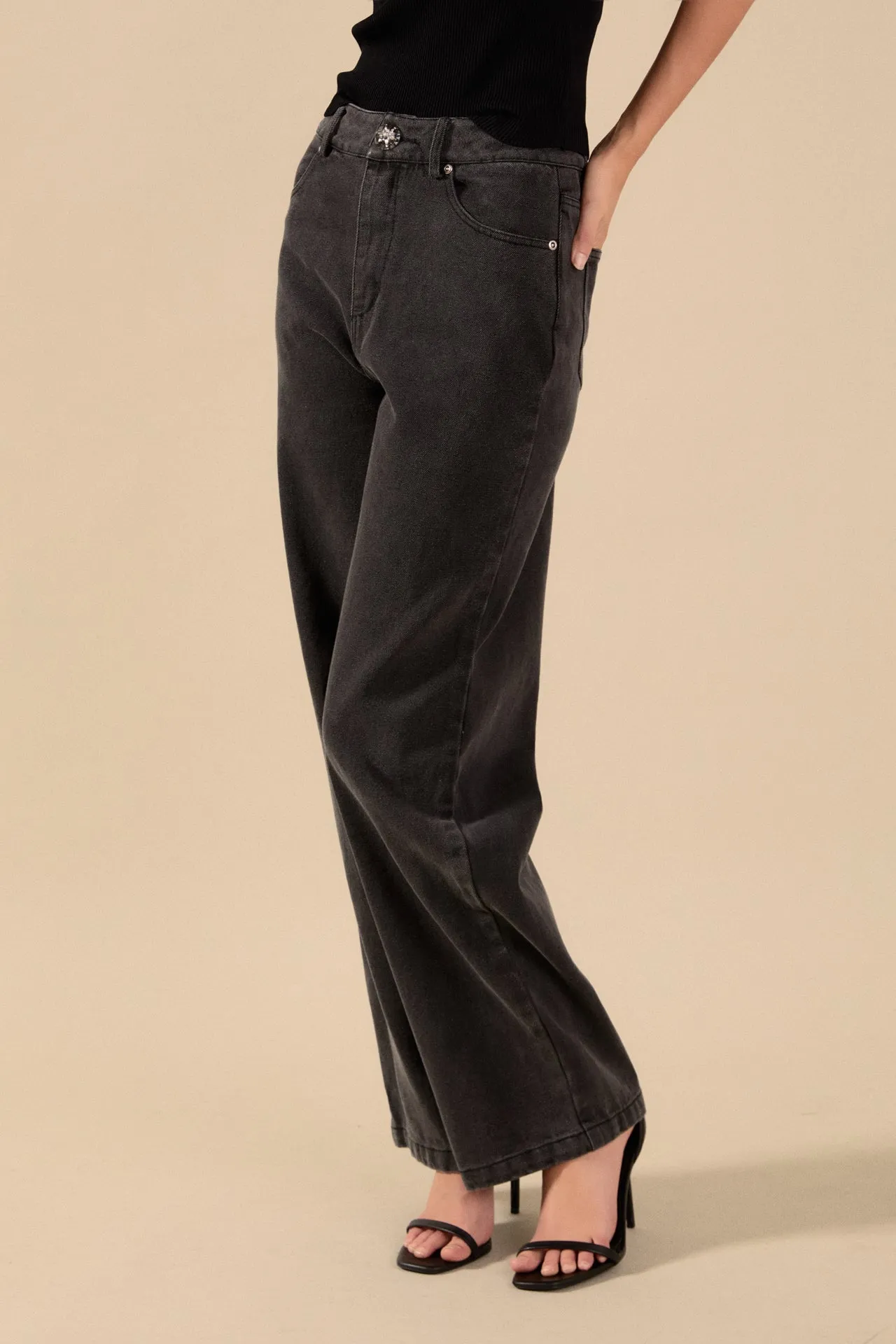 Wide Leg High Waisted Jeans sold by Endless Rose product image thumbnail 2