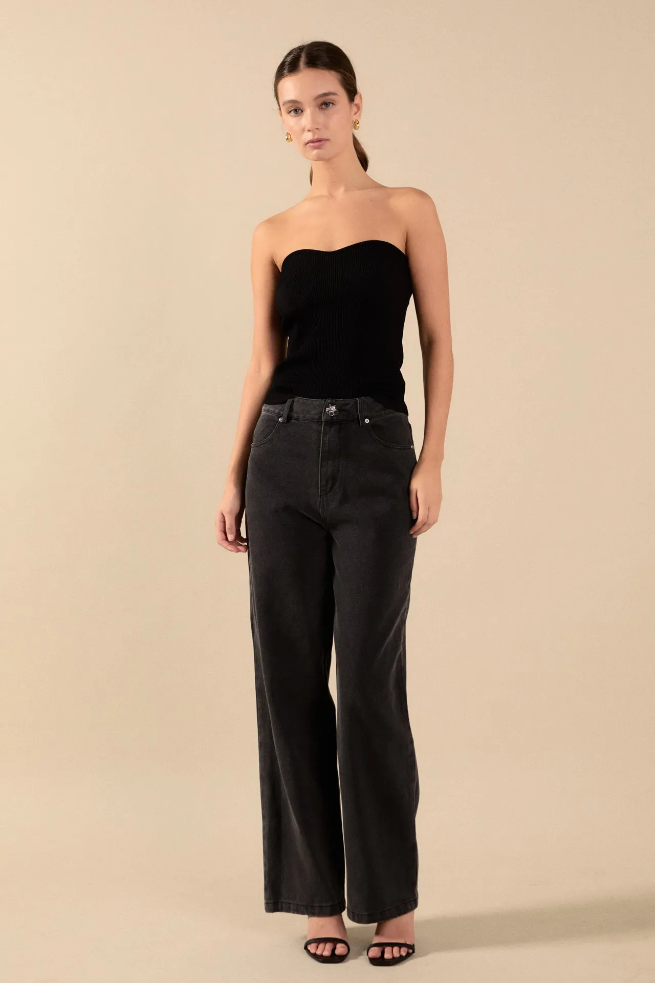 Wide Leg High Waisted Jeans sold by Endless Rose