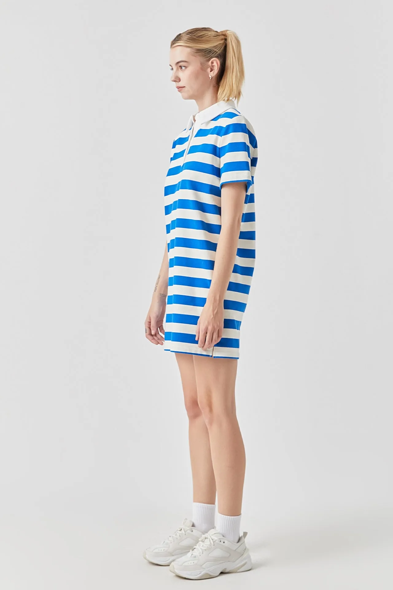 Stripe Collar Mini Dress sold by Endless Rose product image thumbnail 2