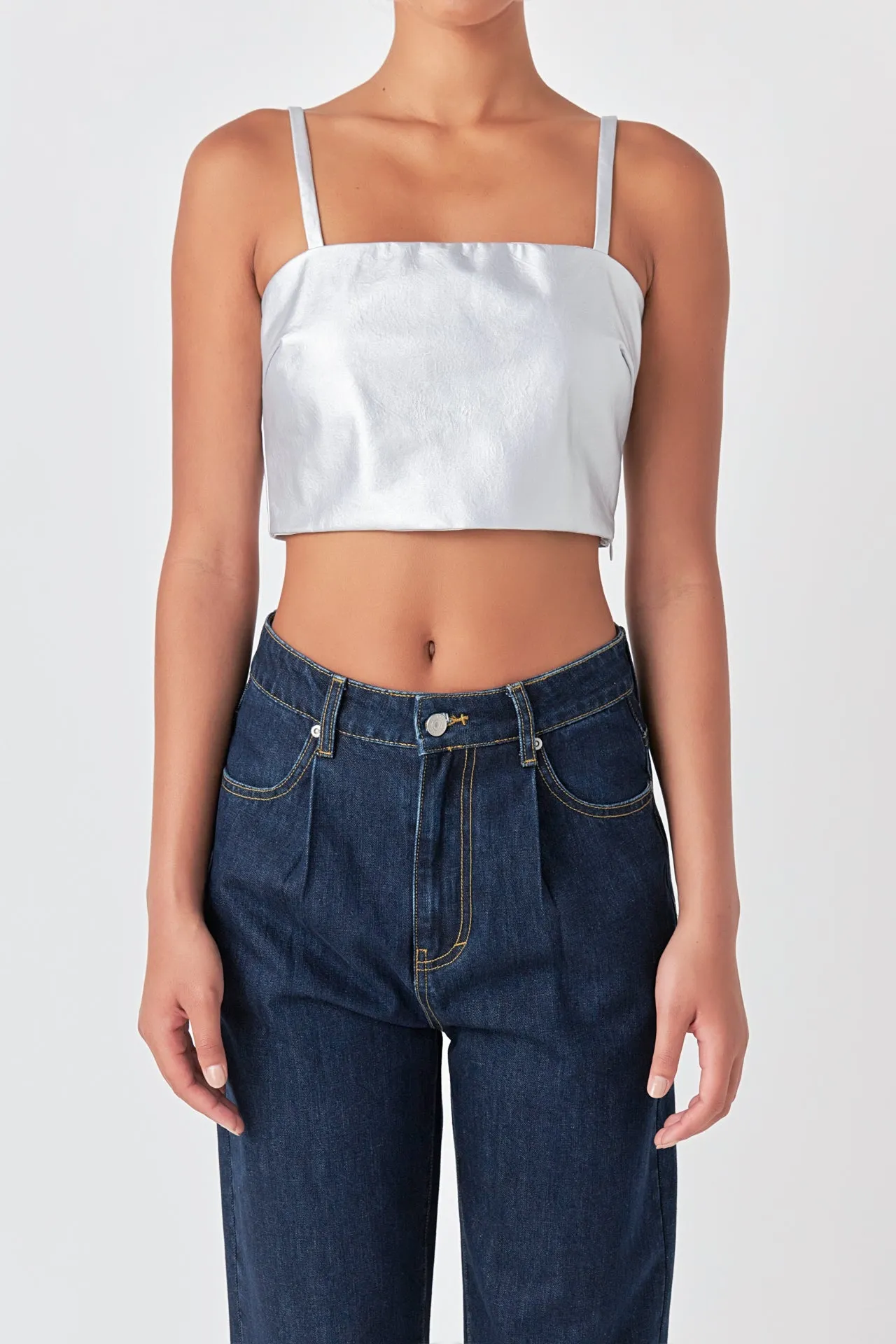 Faux Leather Crop Top sold by Endless Rose product image thumbnail 3