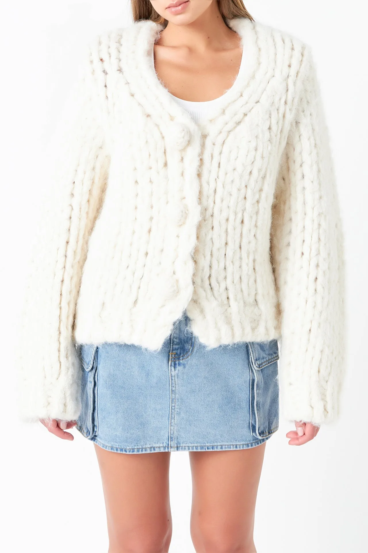 Thick Knit Sweater Cardigan sold by Endless Rose product image thumbnail 3