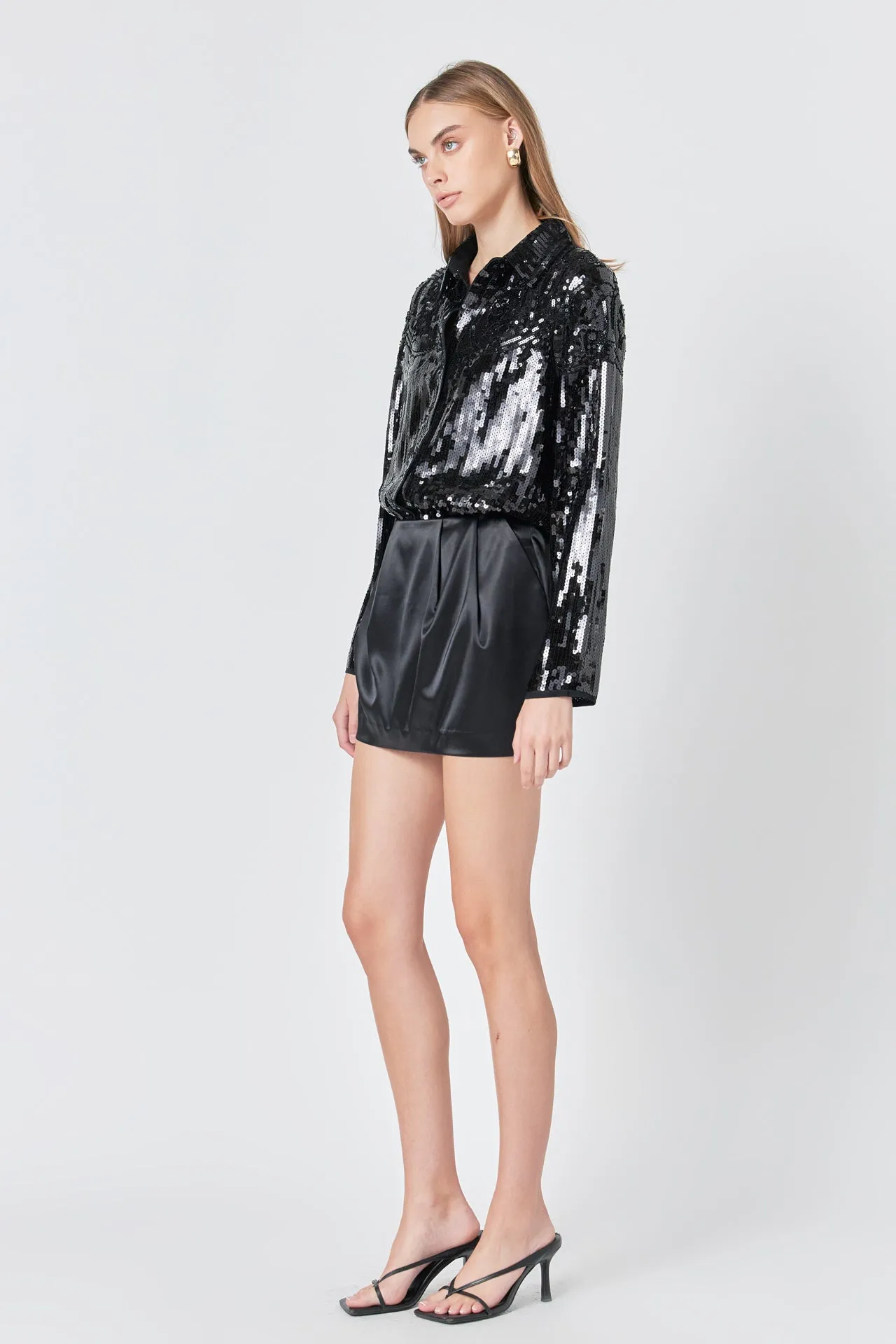 Satin Mini Skirt sold by Endless Rose product image thumbnail 3