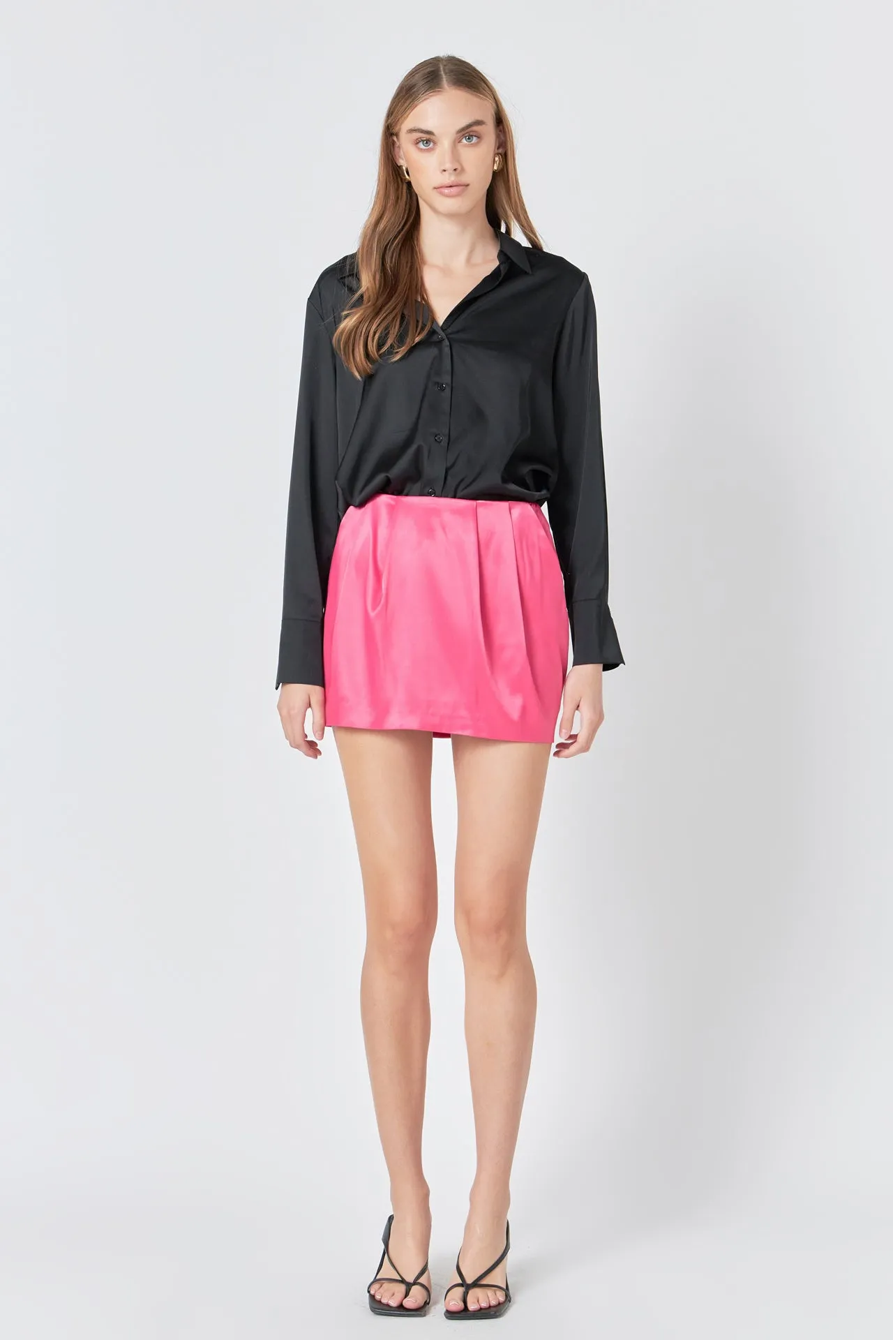 Satin Mini Skirt sold by Endless Rose