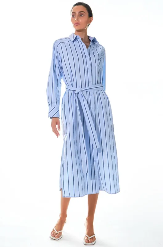 Striped Maxi Shirt Dress sold by Endless Rose