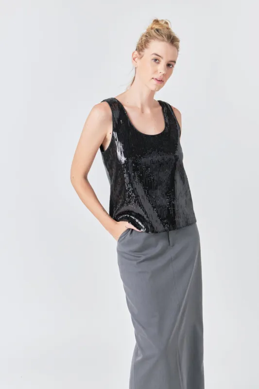 Sequin Sleeveless Top sold by Endless Rose