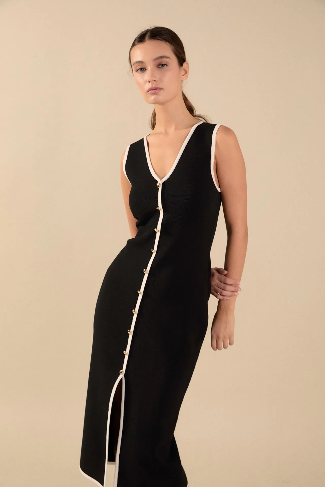 Knit Contrast Midi Dress sold by Endless Rose product image thumbnail 5