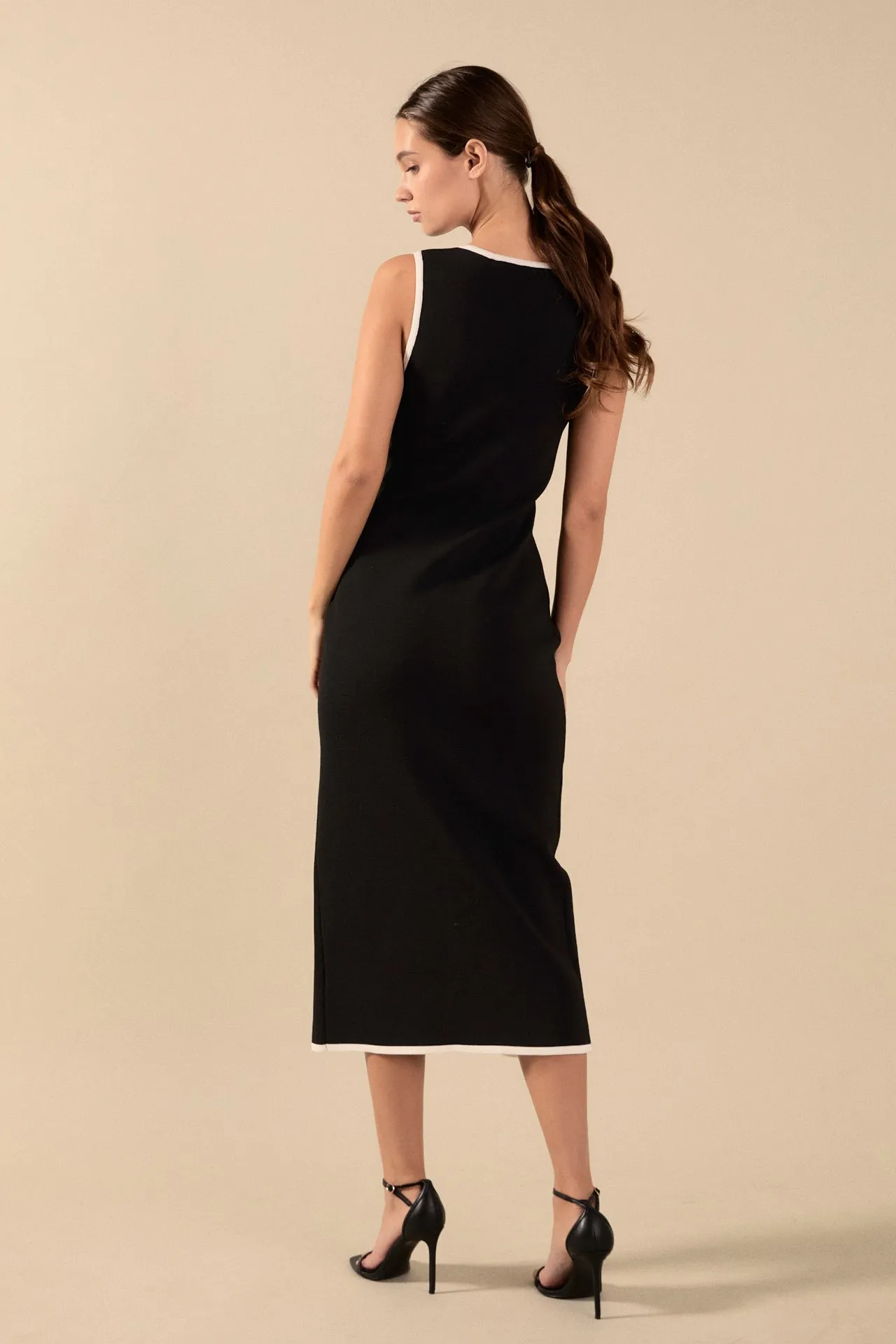 Knit Contrast Midi Dress sold by Endless Rose product image thumbnail 4