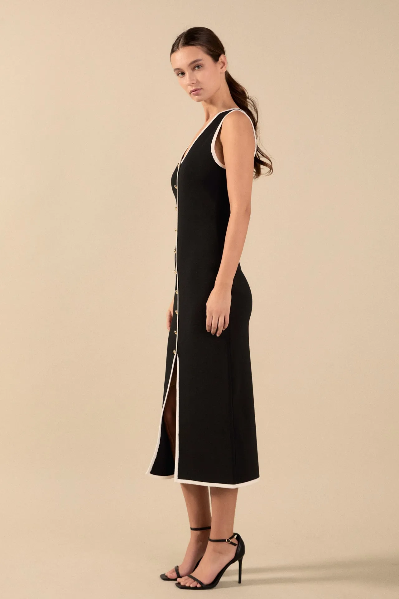 Knit Contrast Midi Dress sold by Endless Rose product image thumbnail 3