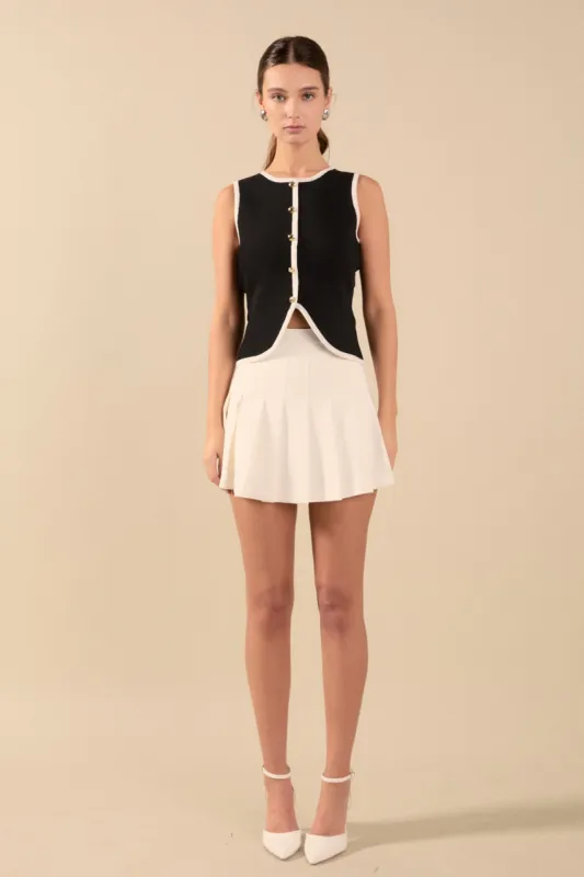 Contrast Knit Vest sold by Endless Rose