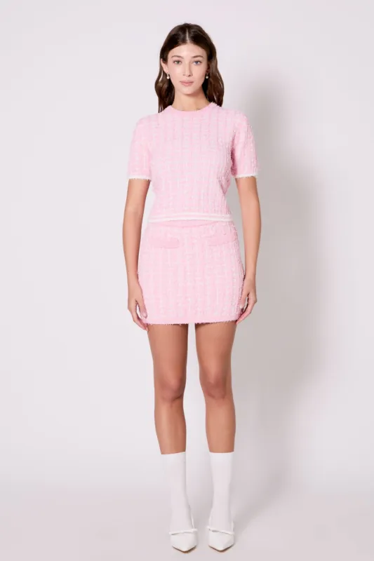 Check Knit Mini Skirt sold by Endless Rose