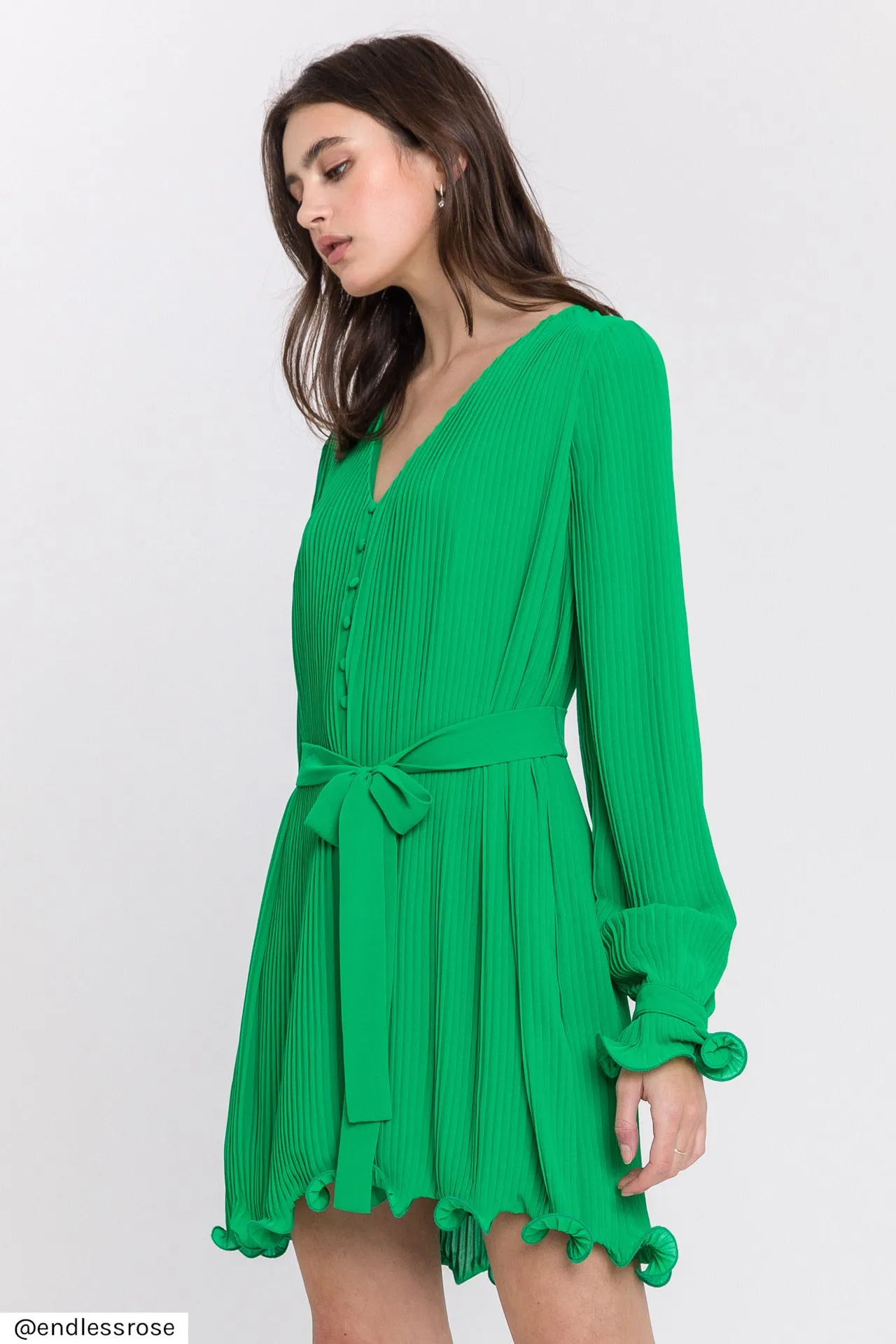 Chiffon Pleated Mini Dress sold by Endless Rose product image thumbnail 3