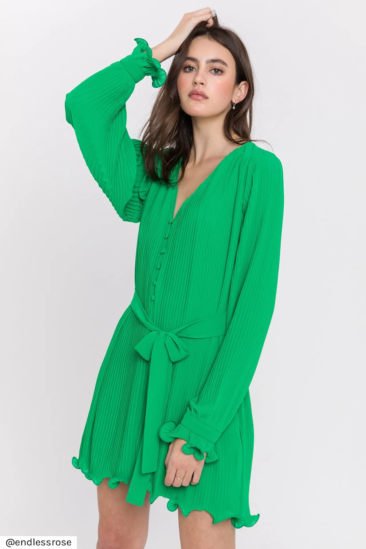 Chiffon Pleated Mini Dress sold by Endless Rose product image thumbnail 5