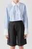 Cotton Cropped Contrast Shirt sold by Endless Rose
