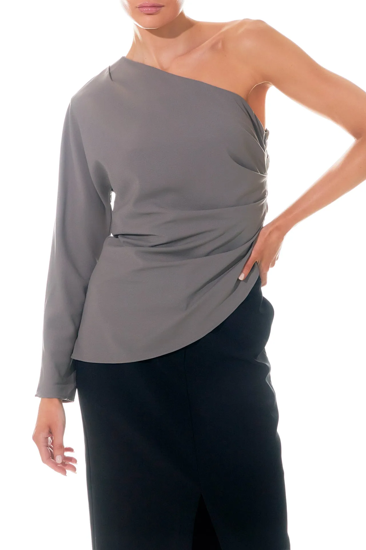 Asymmetric Ruched Top sold by Endless Rose product image thumbnail 3
