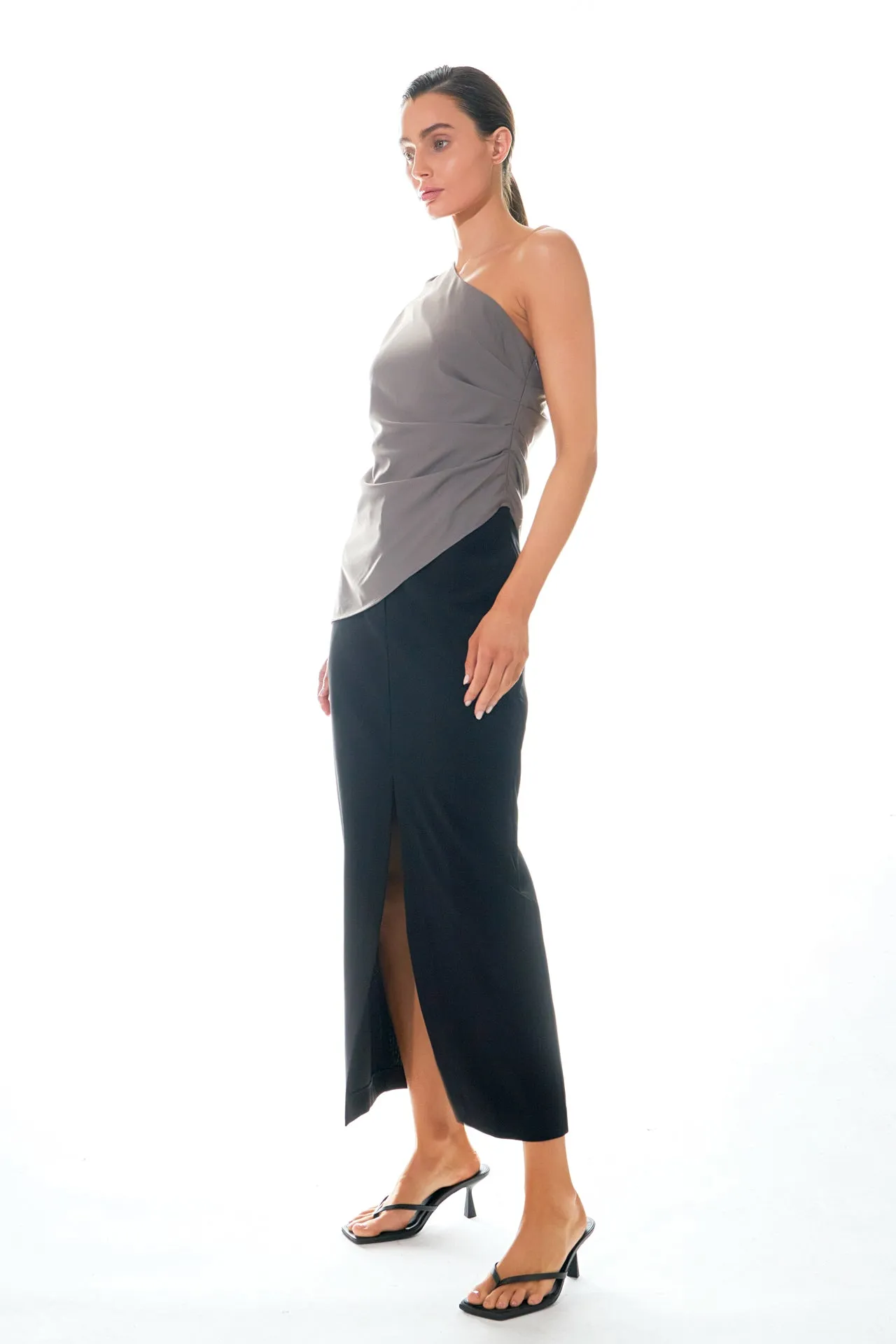 Asymmetric Ruched Top sold by Endless Rose product image thumbnail 4