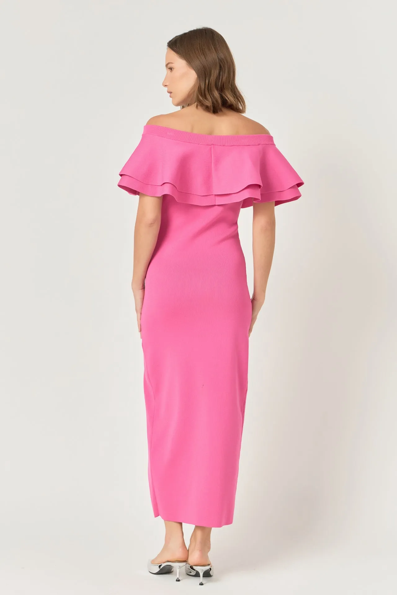 Off the Shoulder Ruffle Maxi Dress sold by Endless Rose product image thumbnail 4