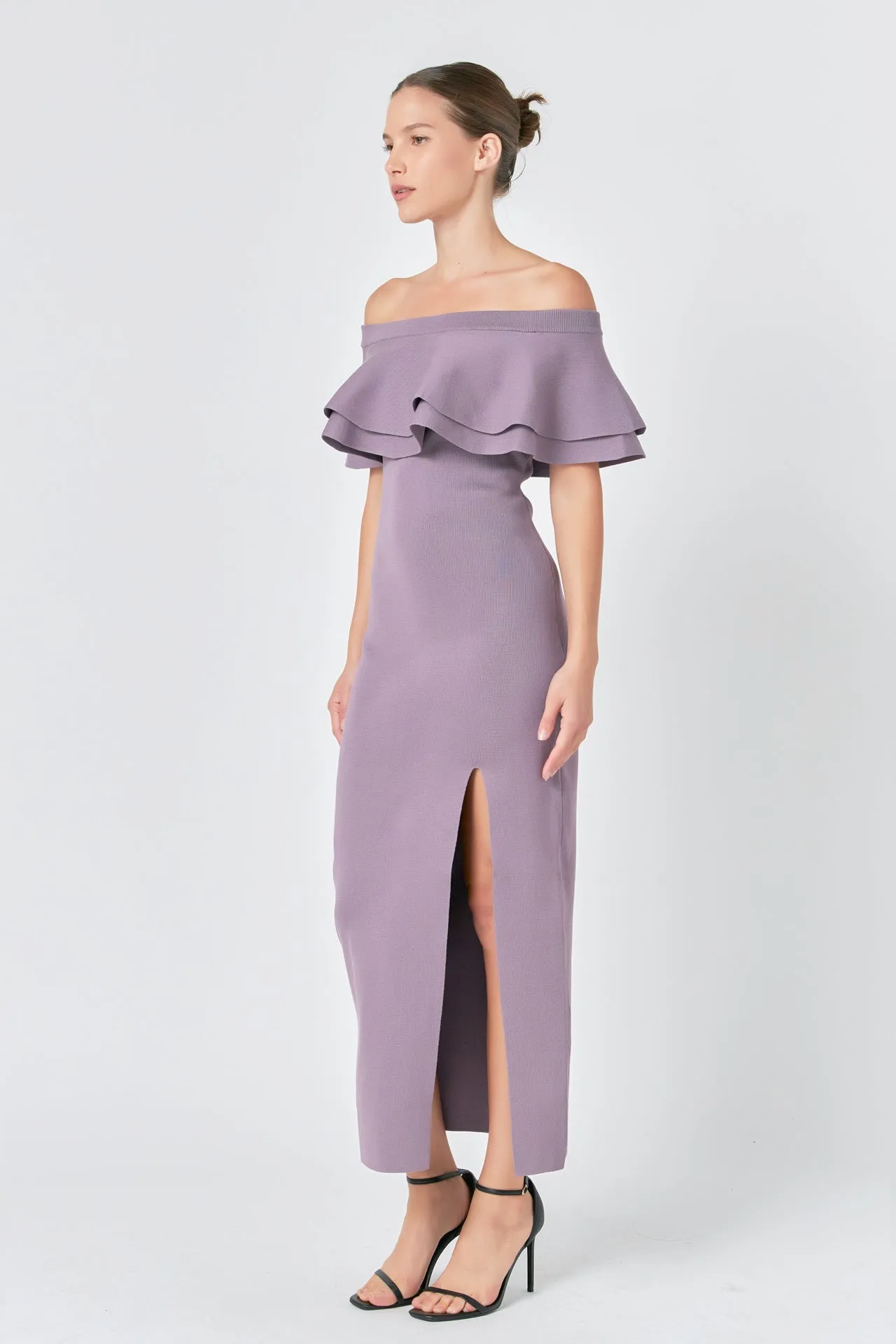 Off the Shoulder Ruffle Maxi Dress sold by Endless Rose product image thumbnail 3