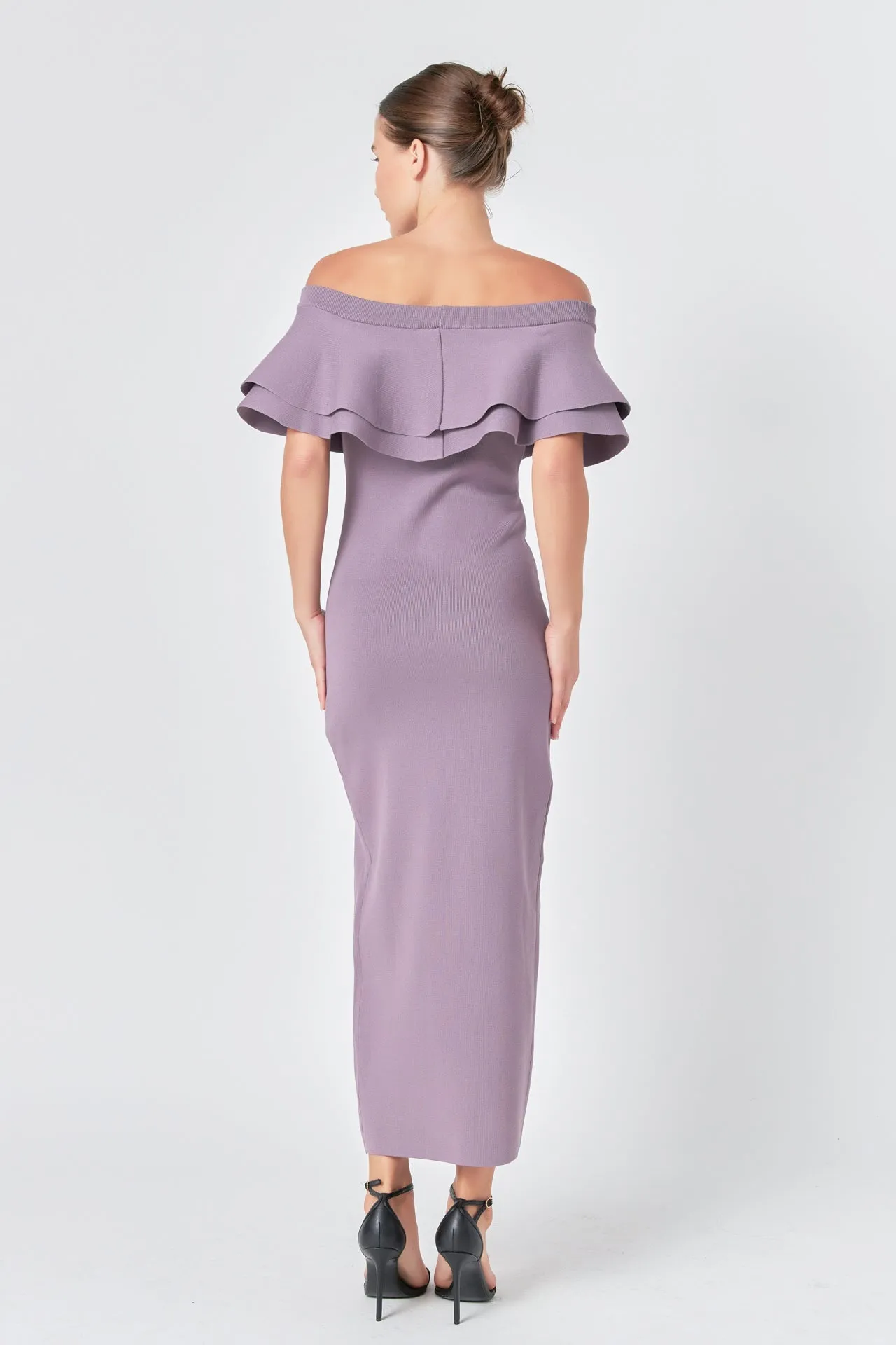 Off the Shoulder Ruffle Maxi Dress sold by Endless Rose product image thumbnail 4