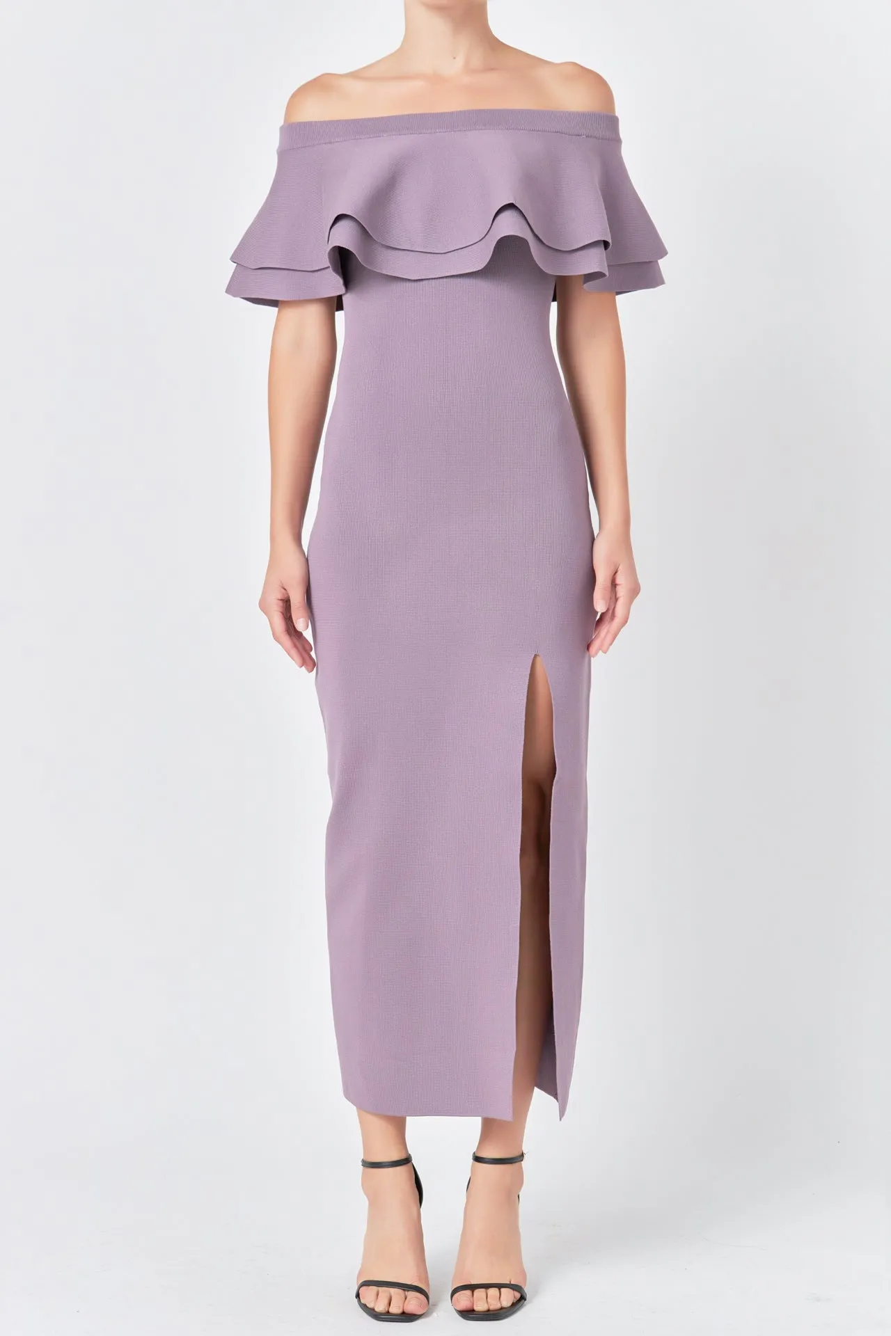 Off the Shoulder Ruffle Maxi Dress sold by Endless Rose product image thumbnail 2