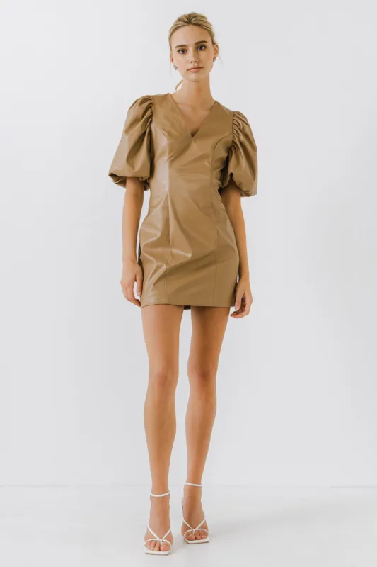 PU Fitted Mini Dress sold by Endless Rose