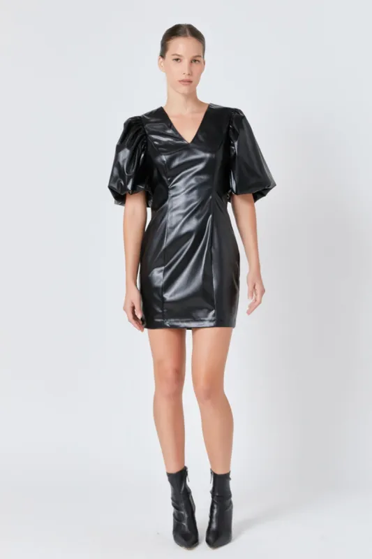 PU Fitted Mini Dress sold by Endless Rose