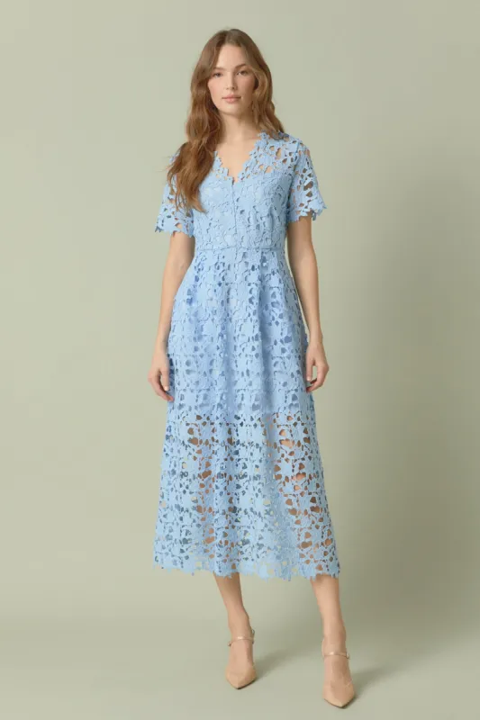 All Over Lace Short Sleeves Midi Dress sold by Endless Rose