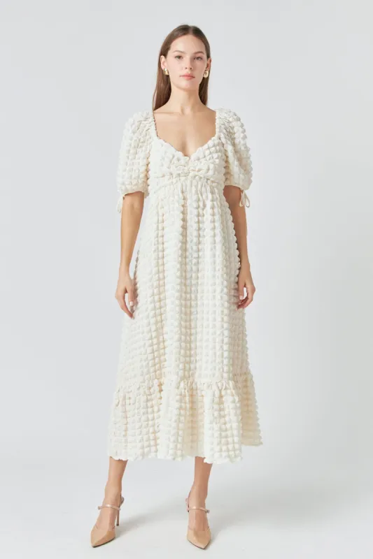 Bubble Puff Sleeve Maxi Dress sold by Endless Rose