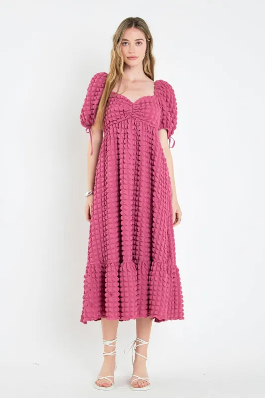 Bubble Puff Sleeve Maxi Dress sold by Endless Rose