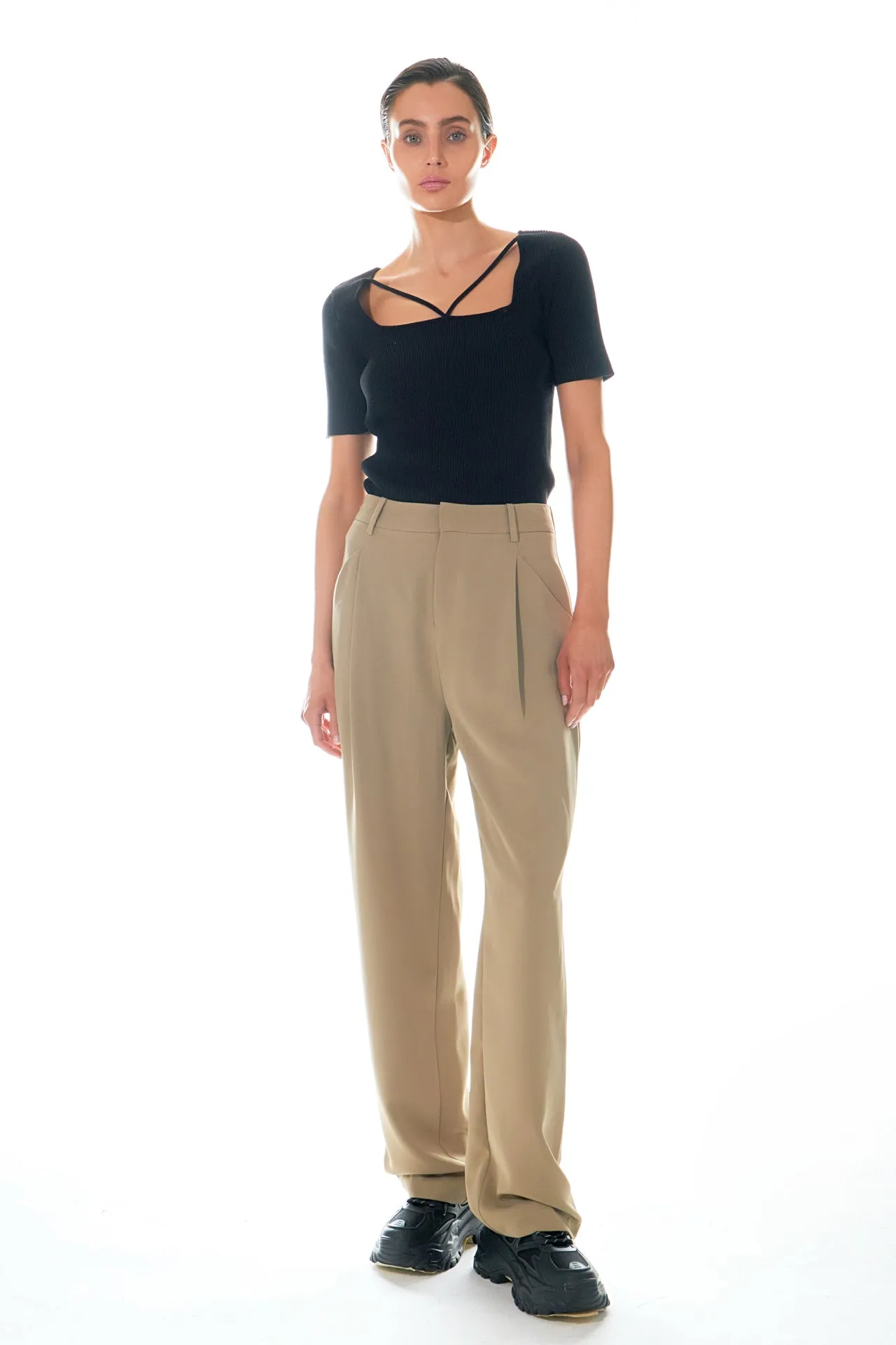 Cut-out Detail Short Sleeve Knit Top sold by Endless Rose product image thumbnail 2