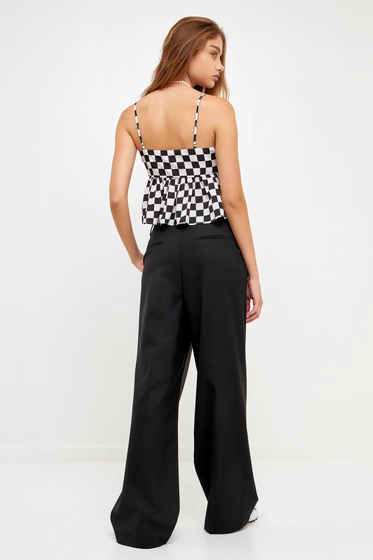 Knotted Checker Print Top sold by Endless Rose product image thumbnail 5